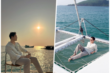 Ca sĩ Quang Vinh check-in du thuyền ở Phú Quốc ngắm hoàng hôn đẹp mê hồn 