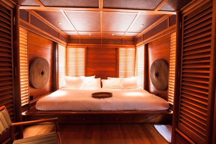 Không gian bên trong phòng nghỉ của du thuyền Maha Bhetra 