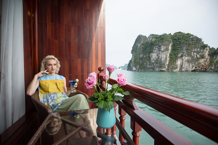 The room has a balcony with a sea view. Photo: Emperorcruise