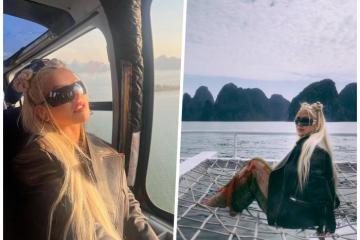 Christina Aguilera check-in du thuyền Hạ Long đón sinh nhật hoành tráng 