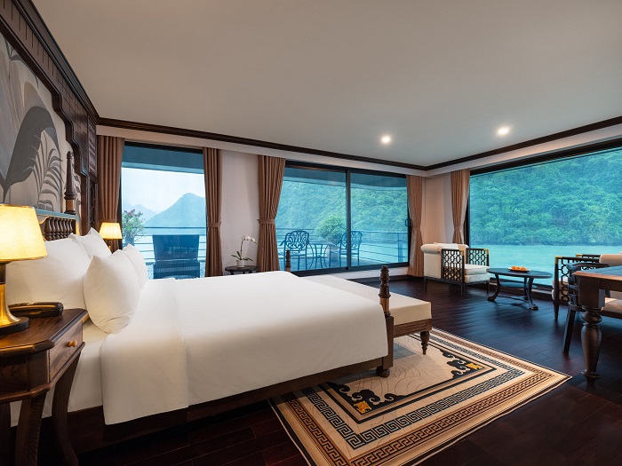 Cabin của du thuyền Venus được bố trí đầy đủ tiện nghi - Ảnh: https://dulichhalongbay.com